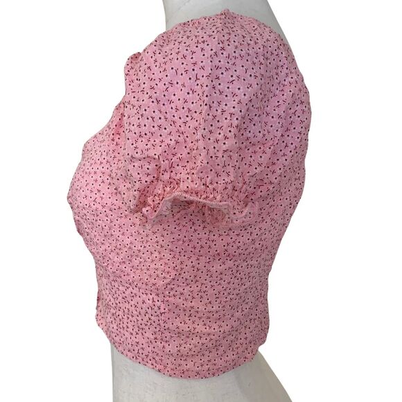 Princess Polly puff sleeve floral Y2k Retro crop top Cottagecore Fairy size 2 - Picture 4 of 11